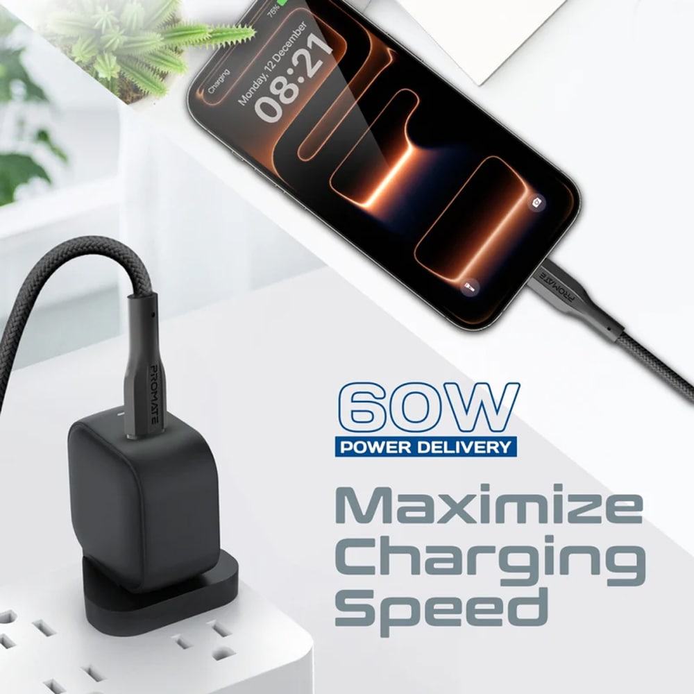 Cablu date PROMATE Xcord-CC300, USB-C - USB-C, 3m, negru