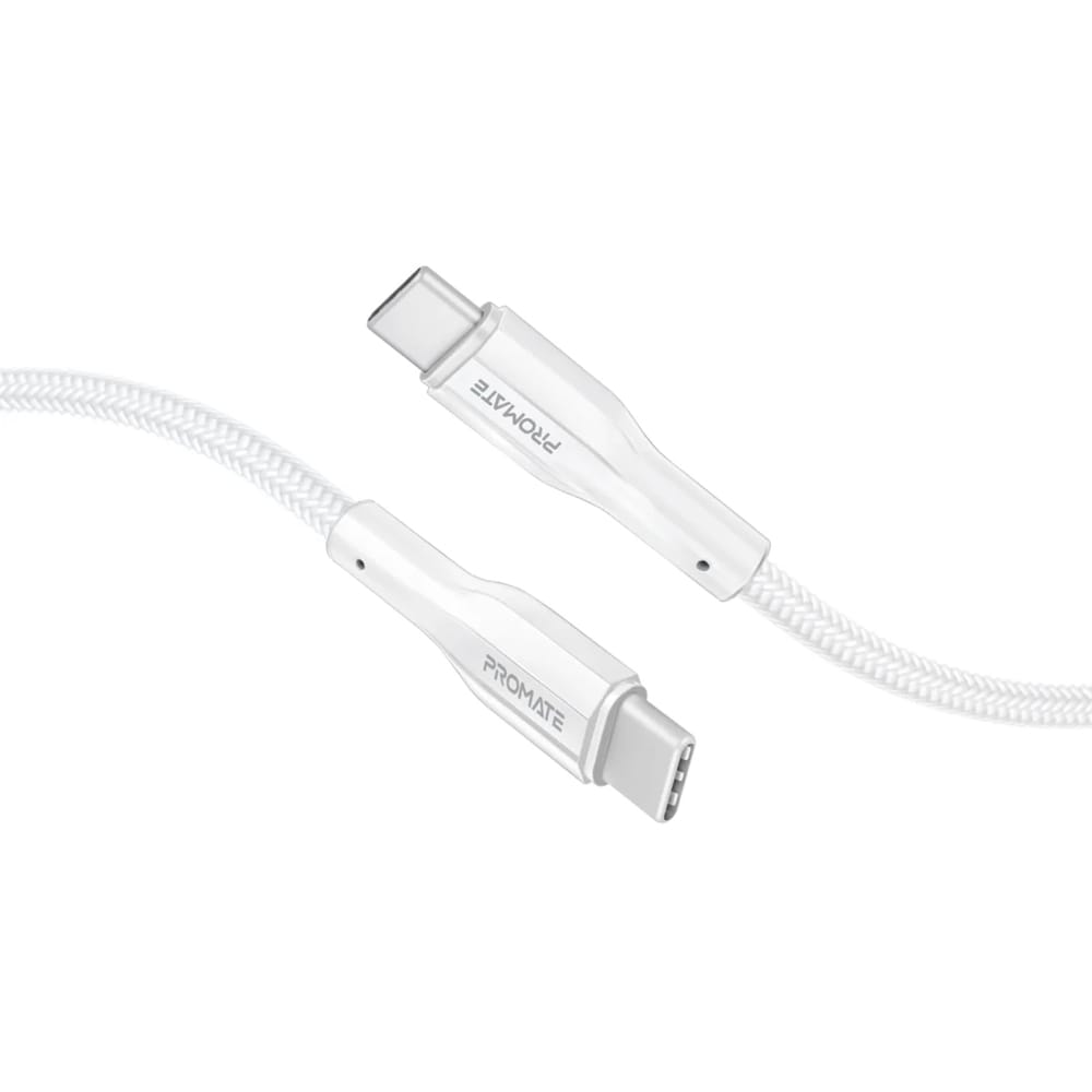 Cablu date PROMATE Xcord-CC300, USB-C - USB-C, 3m, alb
