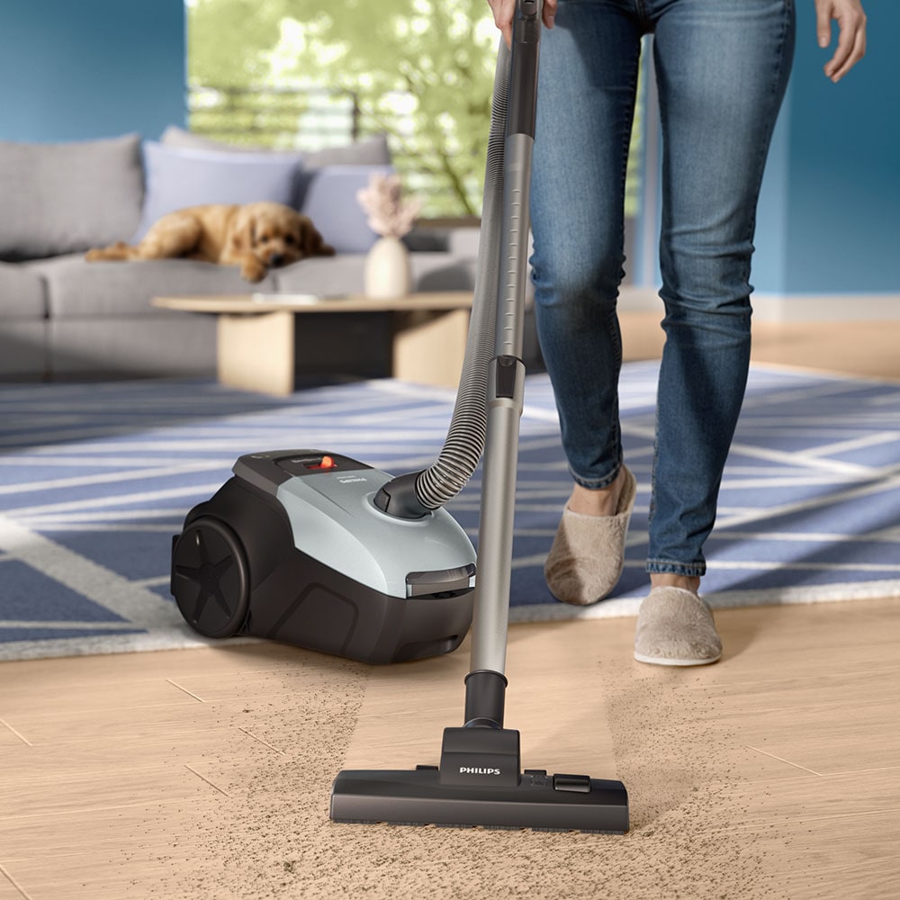 Aspirator cu sac PHILIPS Seria 2000 XD2152/12, 3l, 800W, 77dB, gri-negru