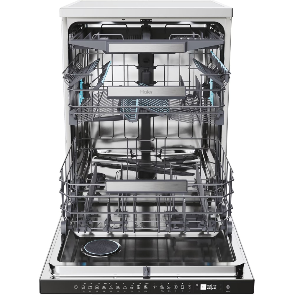 Masina de spalat vase independenta HAIER XF 6B0M3PDX, 16 seturi, 10 programe, 60 cm, Clasa B, inox