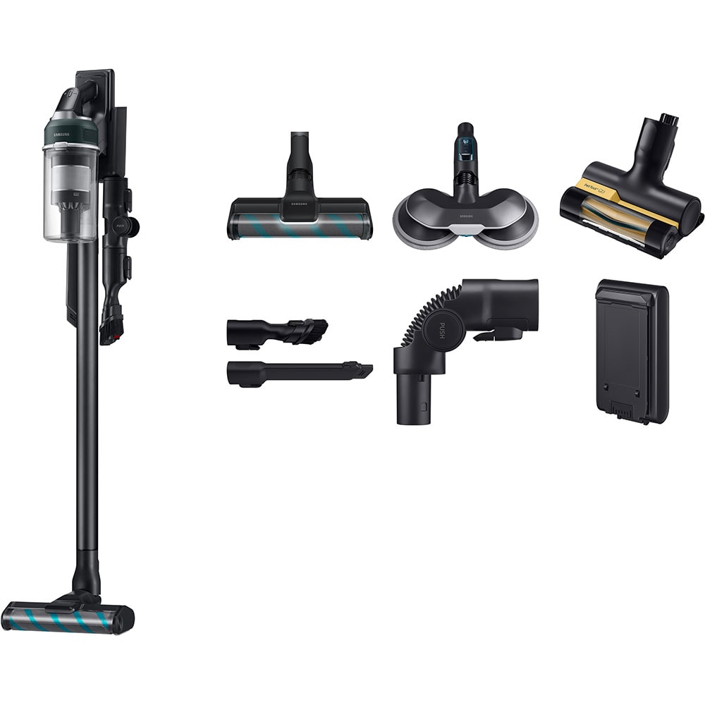 Aspirator vertical SAMSUNG Jet 85S Premium VS70H25WPT/GE, 0.8l, 25.2V, autonomie max 60 min, verde-negru