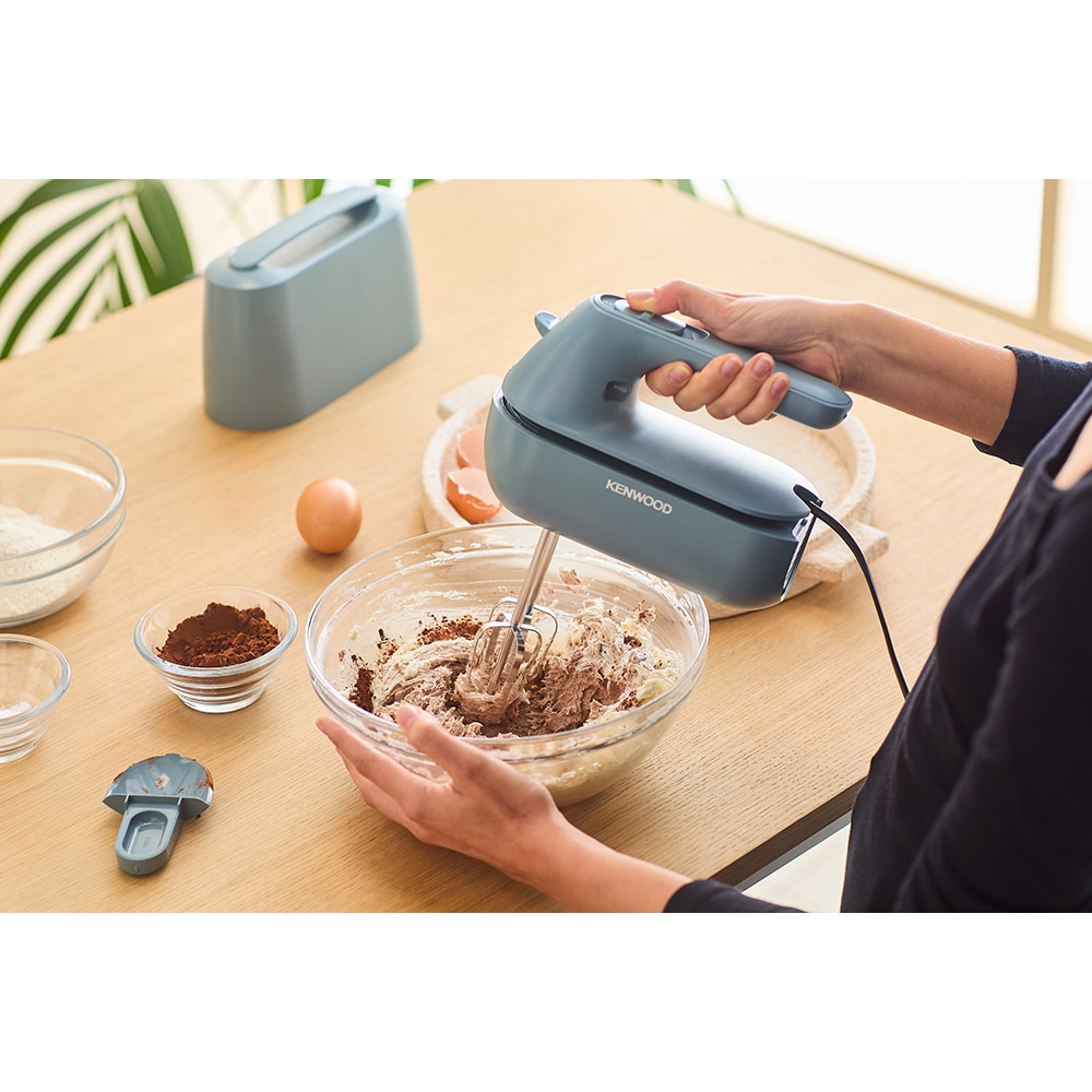 Mixer de mana KENWOOD QuickMix Go HMP40.000GY, 350W, 5 trepte viteza, albastru