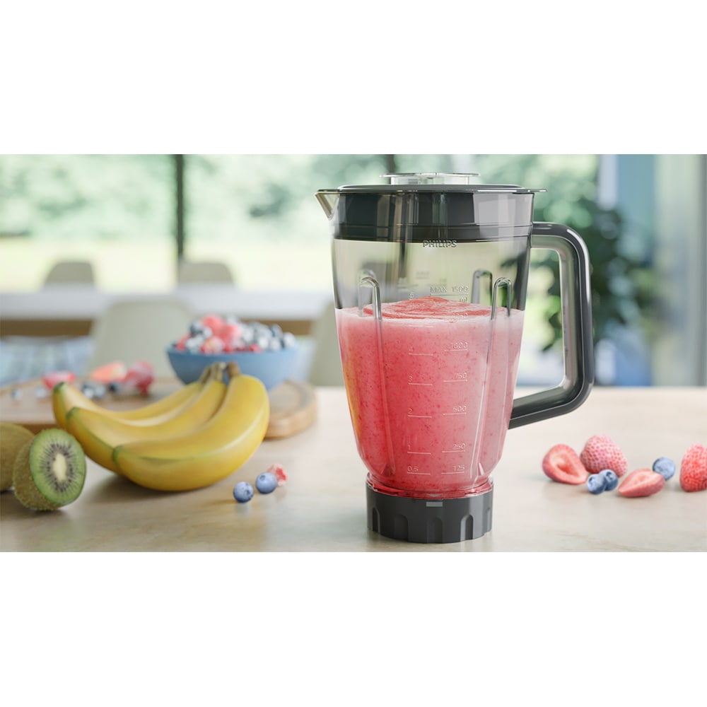 Blender PHILIPS Seria 5000 HR3020/20, 2l, 1000W, 3 trepte viteza, gri inchis-argintiu