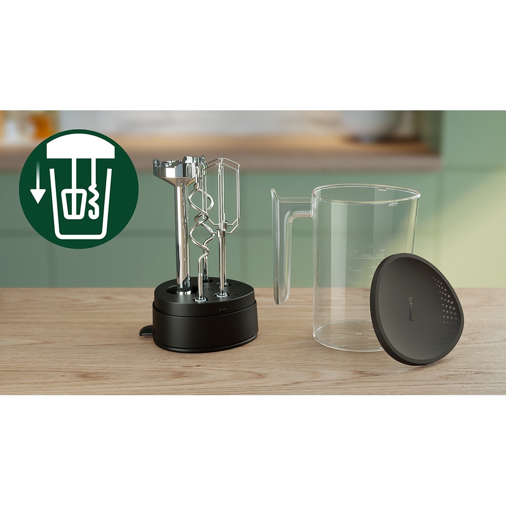 Mixer vertical PHILIPS Seria 5000 HR3781/20, 1l, 500W, 5 trepte viteza, negru