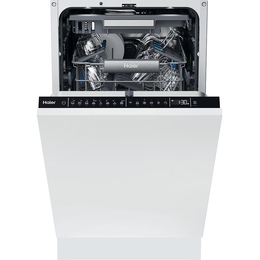 Masina de spalat vase incorporabila HAIER XI1C1TB4LPCFB, 11 seturi, 8 programe, 45 cm, Clasa C, panou comanda negru