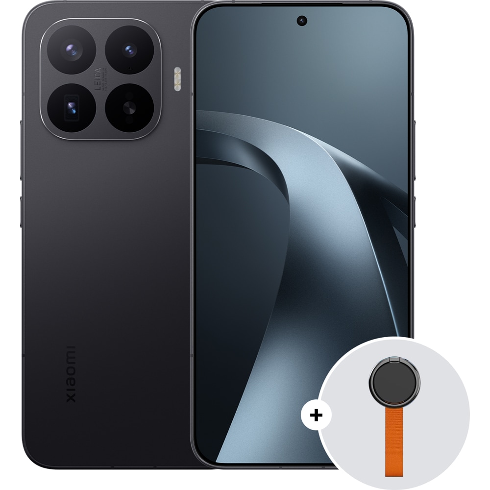 Telefon XIAOMI 17T Pro, 512GB, 12GB RAM, Dual SIM, Black + Woven Strap Ring Stand