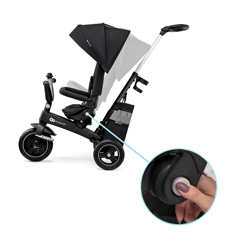 Tricicleta KINDERKRAFT Easytwist KREASY00BLK, 9 luni+, negru