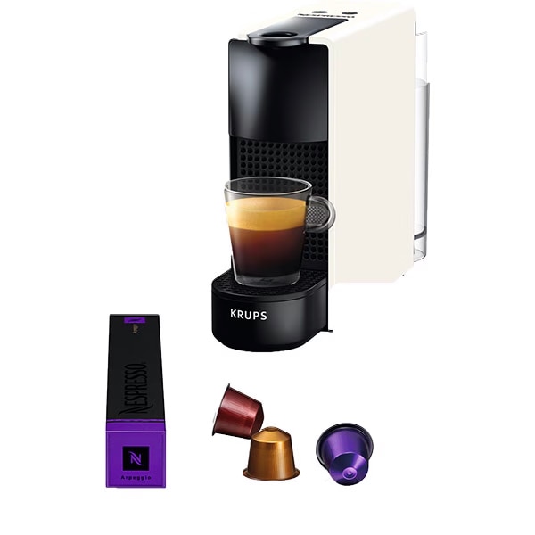 Espressor capsule NESPRESSO Essenza Mini XN110110, 0.6l, 1300W, 19 bar, alb-negru