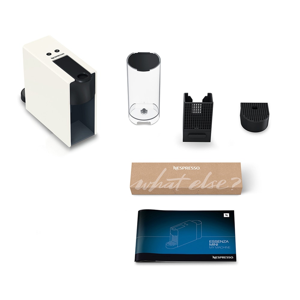 Espressor capsule NESPRESSO Essenza Mini XN110110, 0.6l, 1300W, 19 bar, alb-negru