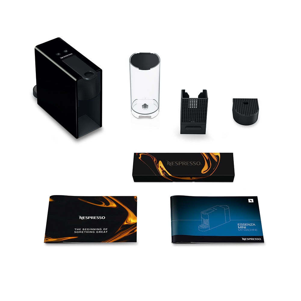 Espressor capsule NESPRESSO Essenza Mini by Krups XN110810, 0.6l, 1300W, 19 bar, negru