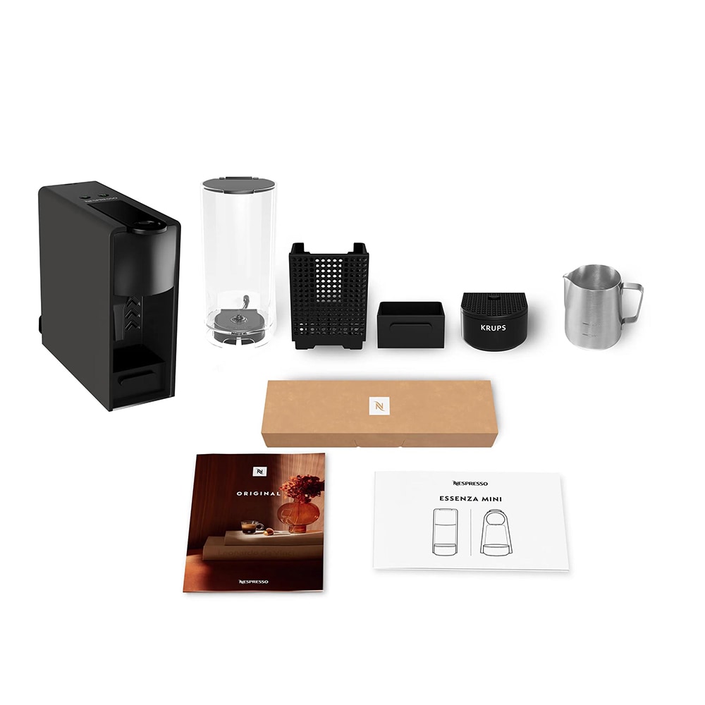 Espressor capsule NESPRESSO Essenza Mini XN110NF0, 0.6l, 1300W, 19 bar, gri-negru