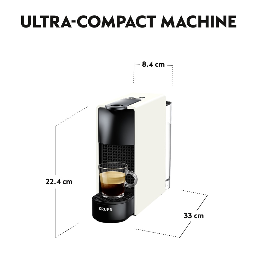 Pachet espressor capsule NESPRESSO Essenza Mini + Aparat spumare lapte Aeroccino XN111110, 0.6l, 1300W, 19 bar, alb-negru
