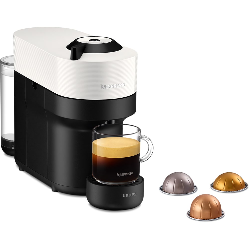 Espressor capsule NESPRESSO Vertuo Pop XN920110, 0.56l, 1500W, 19 bar, alb-negru