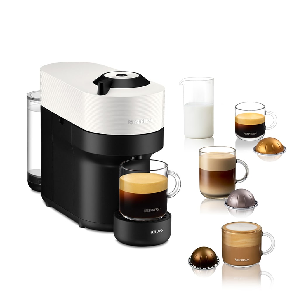 Espressor capsule NESPRESSO Vertuo Pop XN920110, 0.56l, 1500W, 19 bar, alb-negru