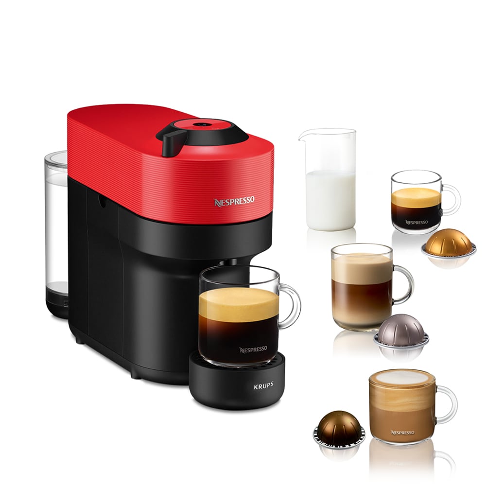 Espressor capsule NESPRESSO Vertuo Pop XN920510, 0.56l, 1500W, 19 bar, rosu-negru