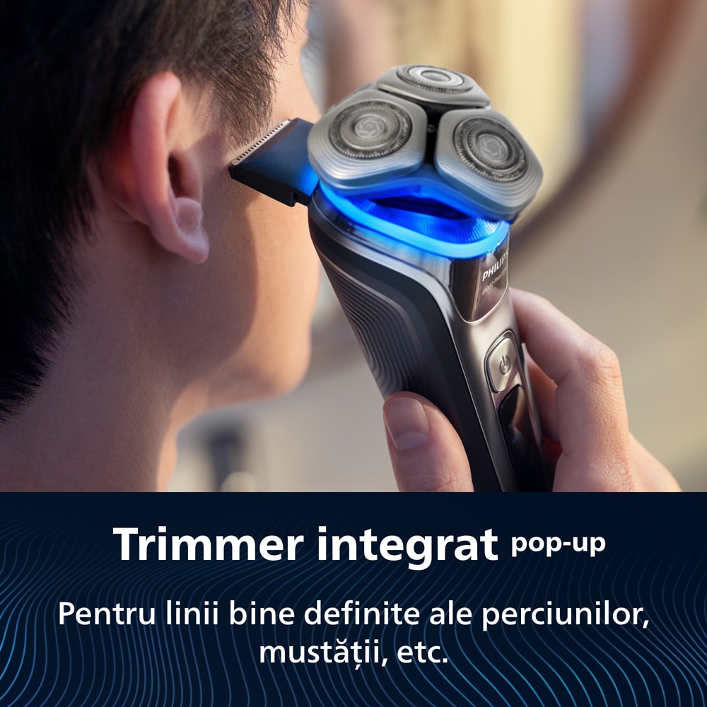 Aparat de ras PHILIPS i9000 Prestige XP9204/30, acumulator, autonomie 60 min, SkinIQ, argintiu