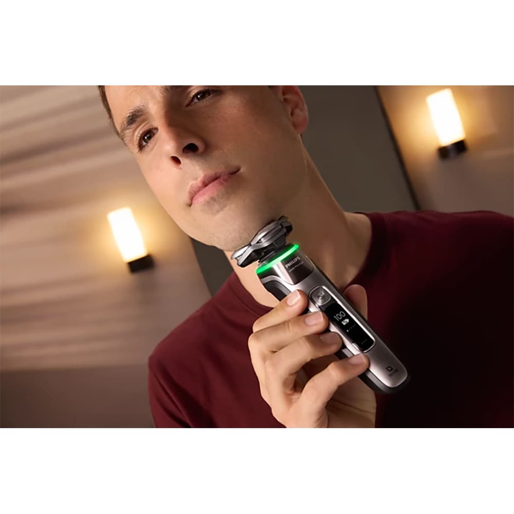 Aparat de ras PHILIPS i9000 Prestige XP9204/30, acumulator, autonomie 60 min, SkinIQ, argintiu
