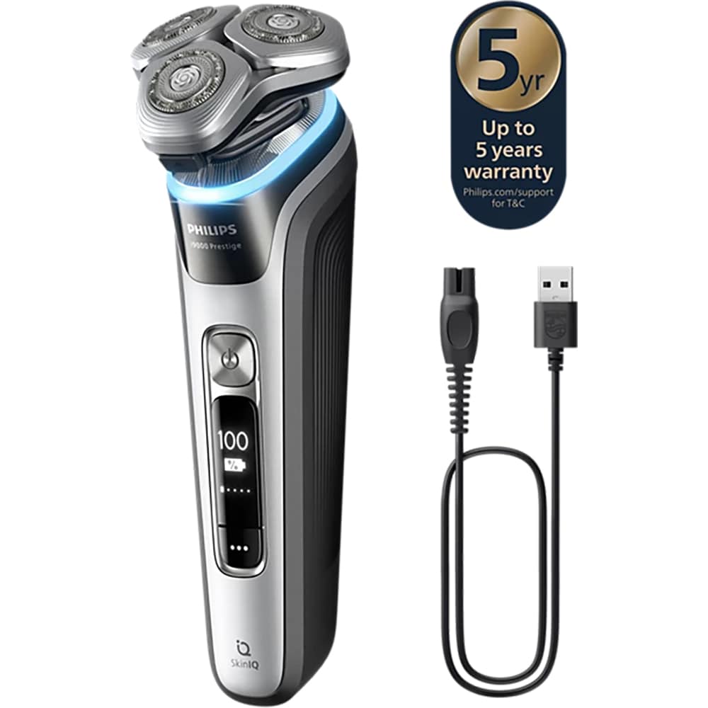 Aparat de ras PHILIPS i9000 Prestige XP9204/30, acumulator, autonomie 60 min, SkinIQ, argintiu