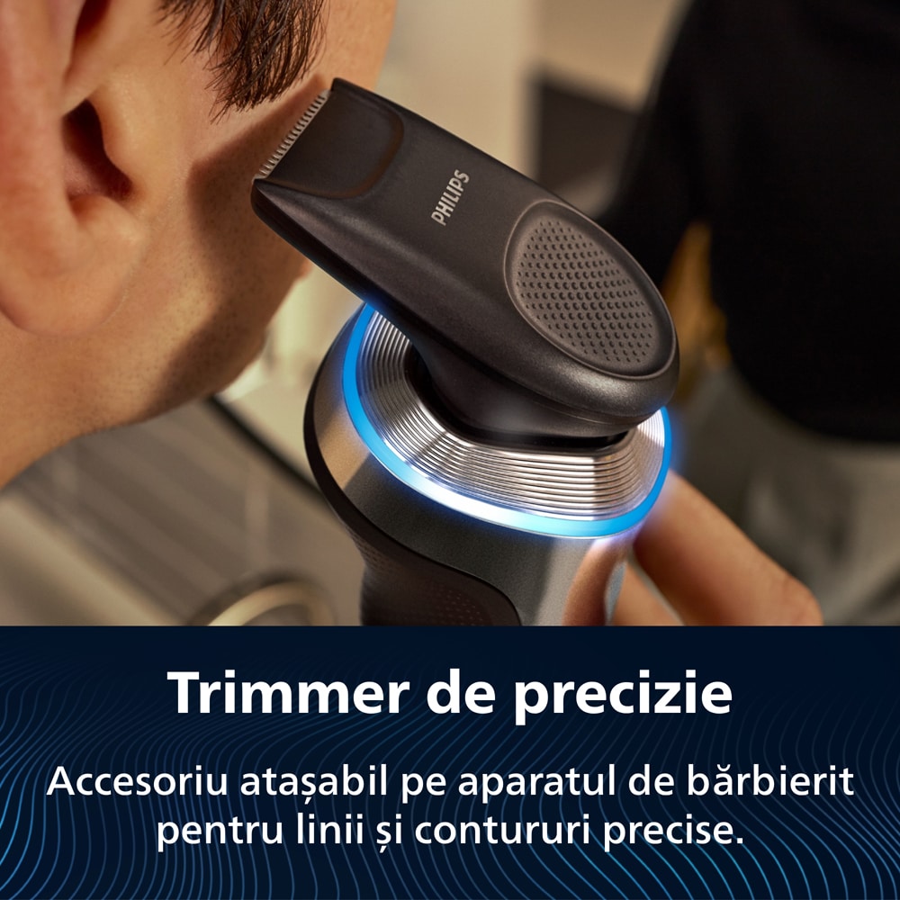 Aparat de ras PHILIPS i9000 Prestige Ultra XP9403/31, acumulator, autonomie 60 min, SkinIQ, auriu