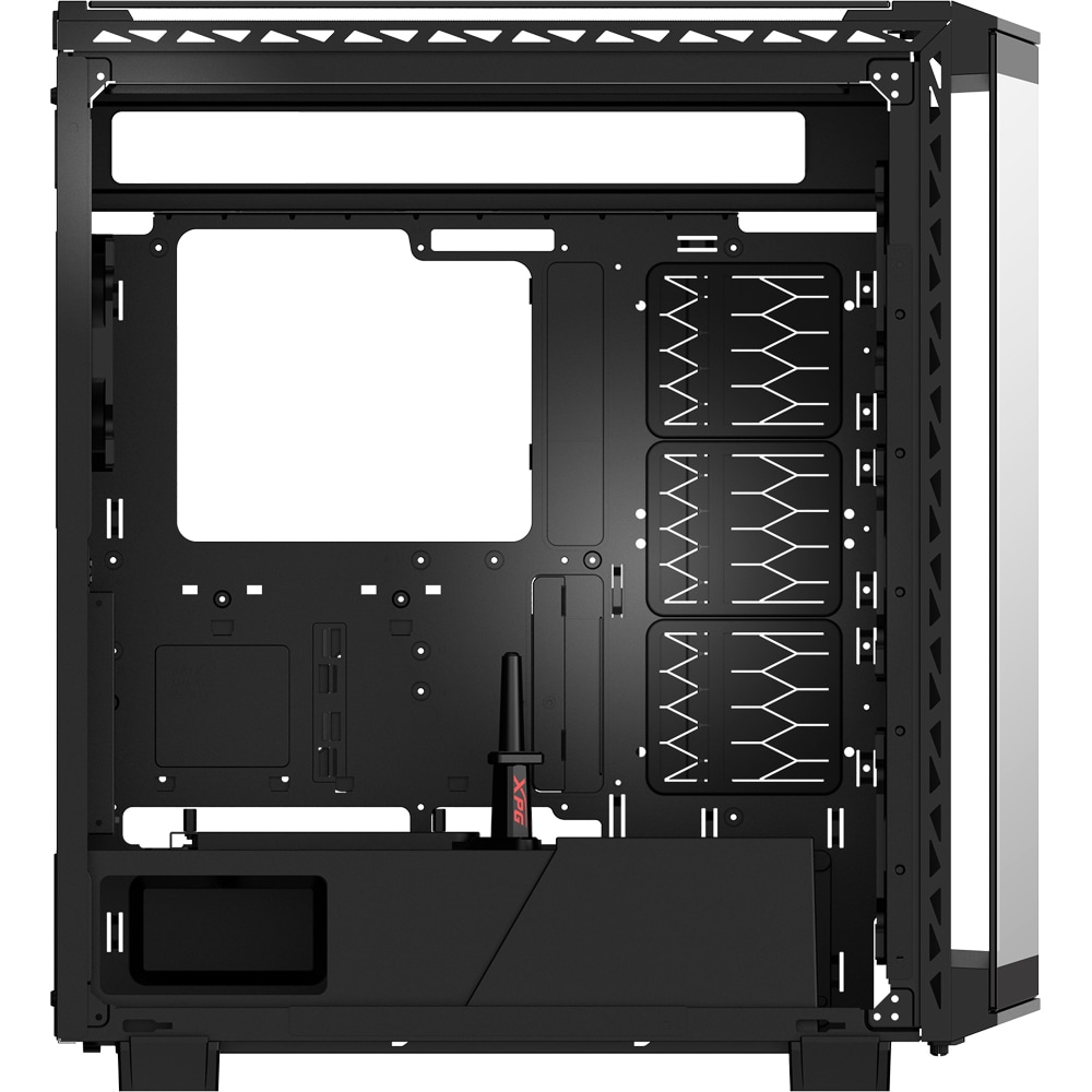 Carcasa PC XPG Battlecruiser II, USB 3.2 Type-C Gen1, fara sursa, ARGB, negru