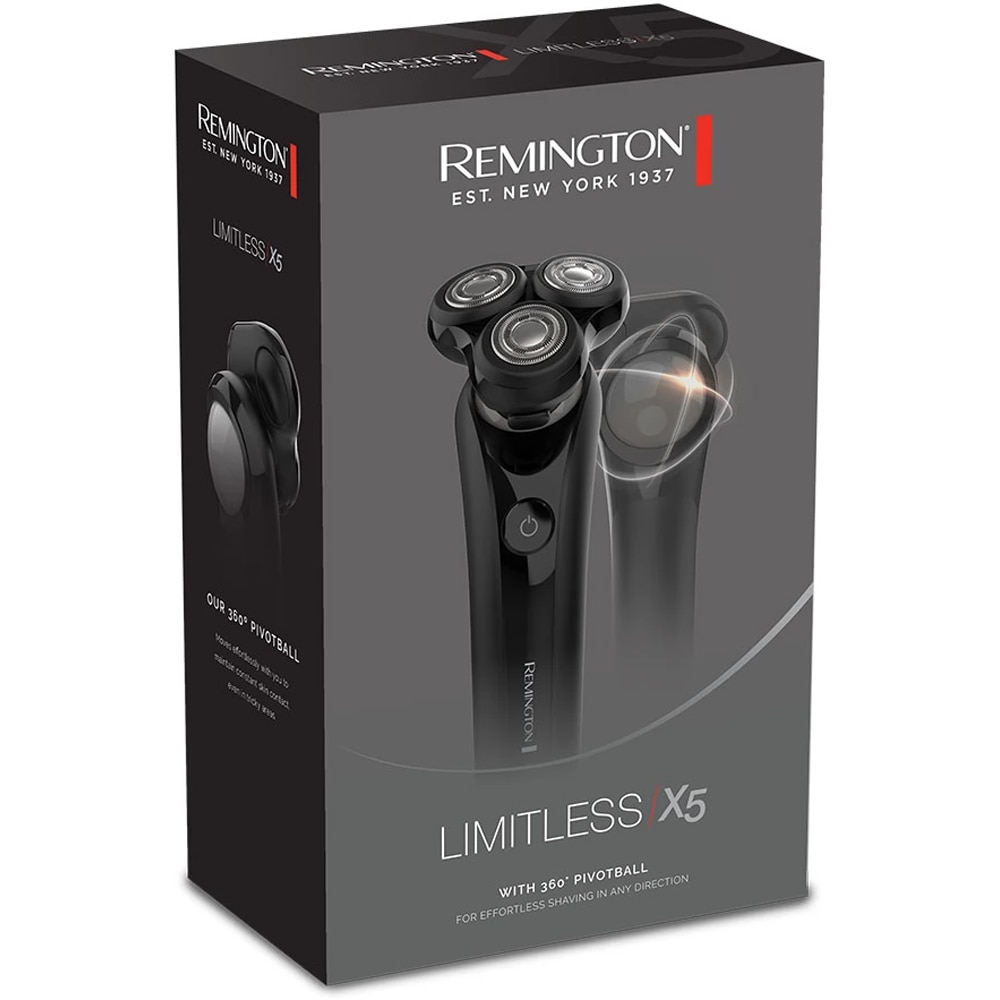 Aparat de ras REMINGTON Limitless X5 XR1755, autonomie 50 min, 3 elemente de taiere, negru