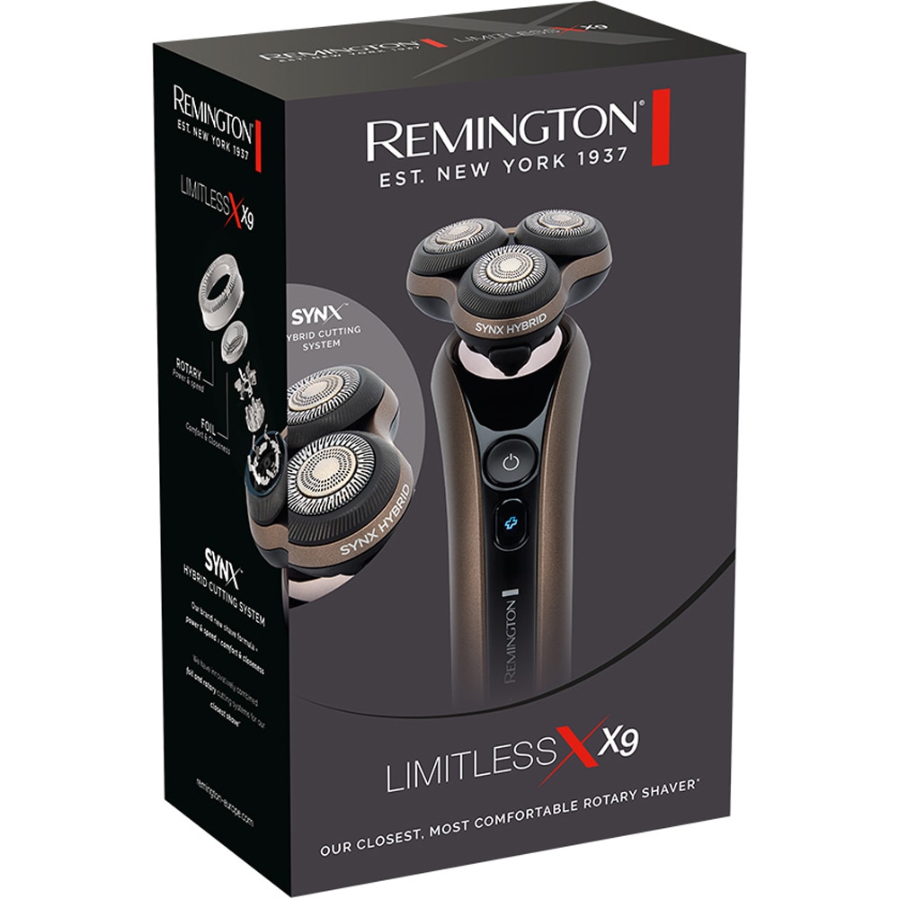 Aparat de ras REMINGTON Limitless X9 XR1795, acumulator, 60 min autonomie, maro