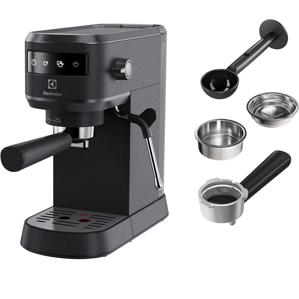 Espressor manual ELECTROLUX Explore 6 E6EC1-6ST, 1l, 1450W, 15 bar, sistemul Cappuccino, negru