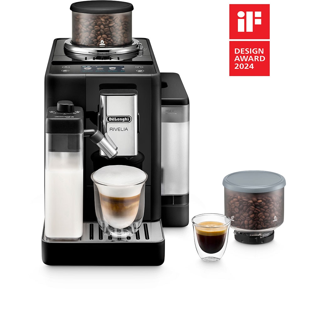 Espressor automat DELONGHI Rivelia EXAM440.55.B, 1.4l, 1450W, 19 bar, negru