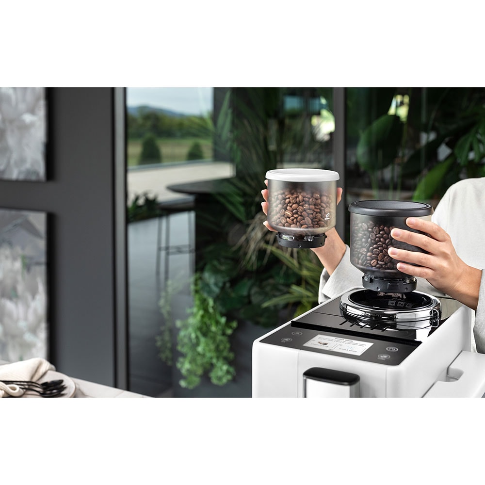 Espressor automat DELONGHI Rivelia EXAM440.55.W, 1.4l, 1450W, 19 bar, alb-negru