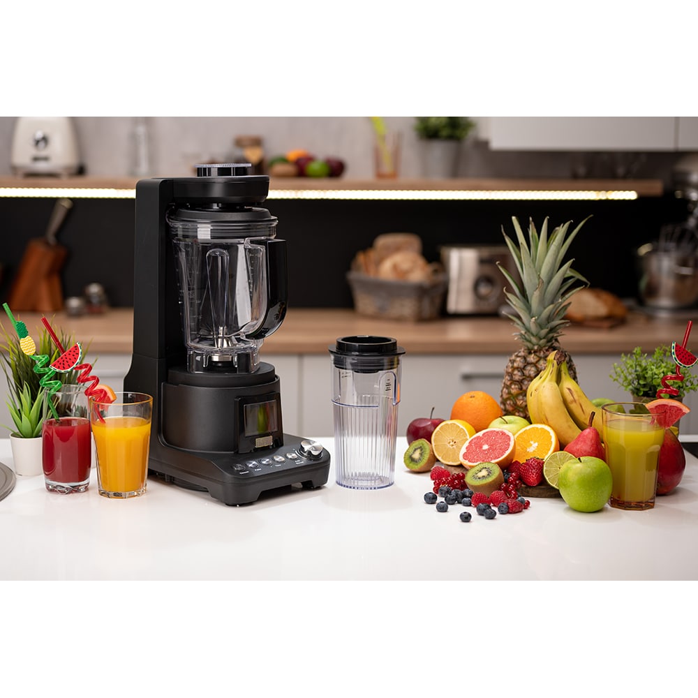 Blender cu mixare in vid TOFF DOMINIUM TO4001, 1.5l, 1400W, 10 trepte viteza, negru