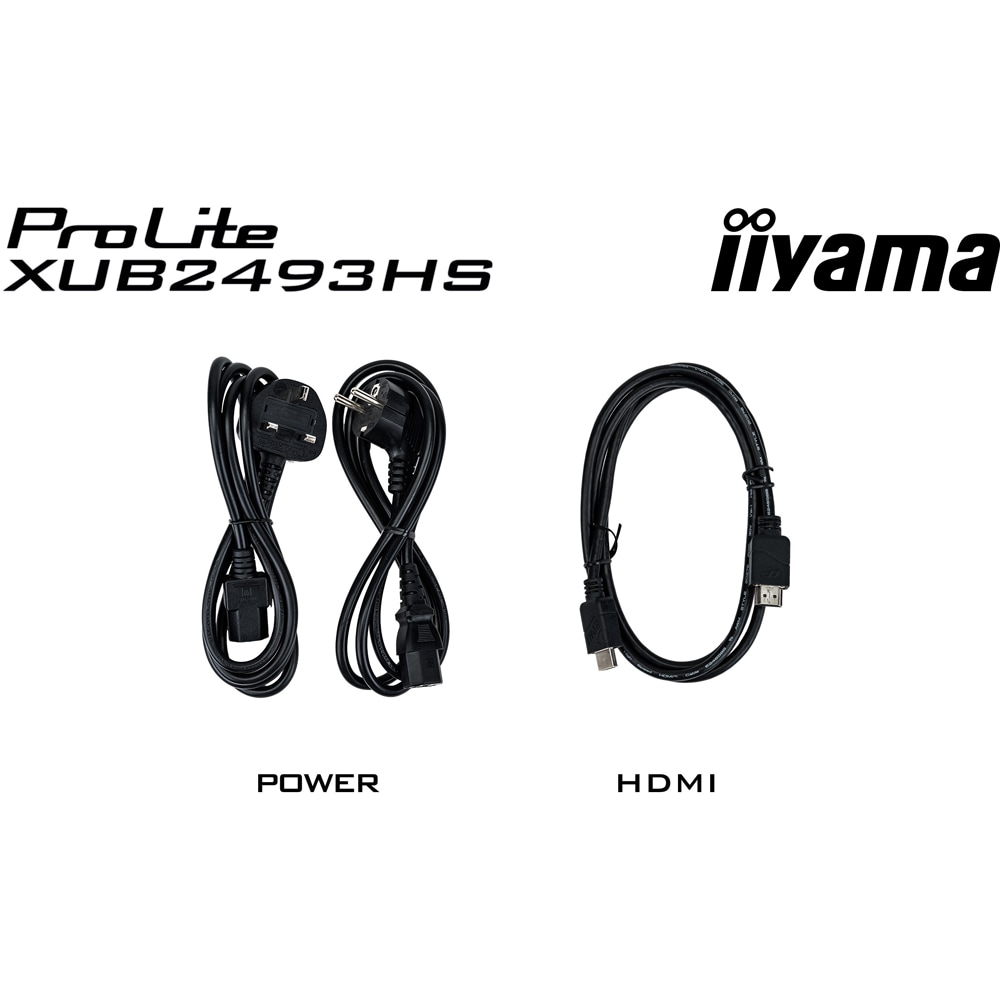 Monitor LED IPS IIYAMA ProLite XUB2493HS-B6, 23.8", Full HD, 100Hz, negru