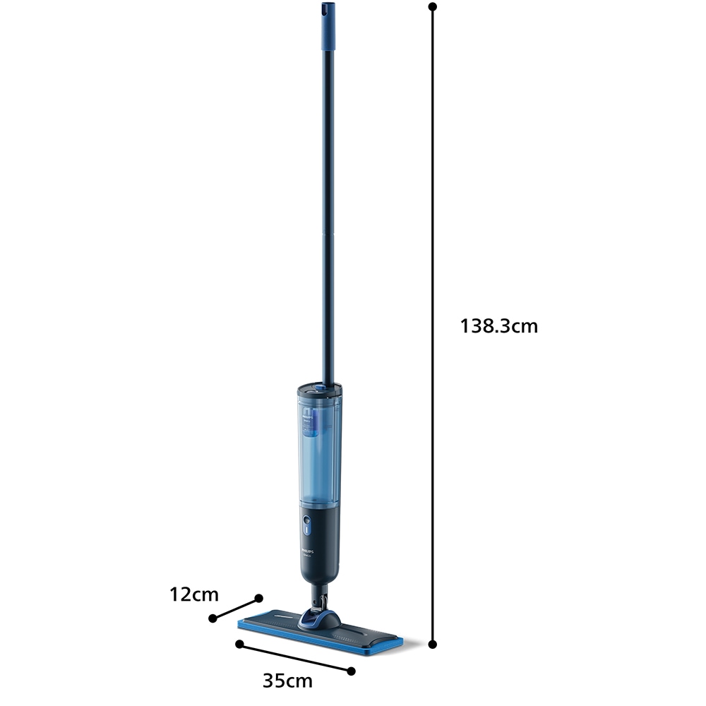Mop electric PHILIPS OneUp Seria 3000 XV3101/11, 0.31l, 3.6V, autonomie max 50 min, albastru