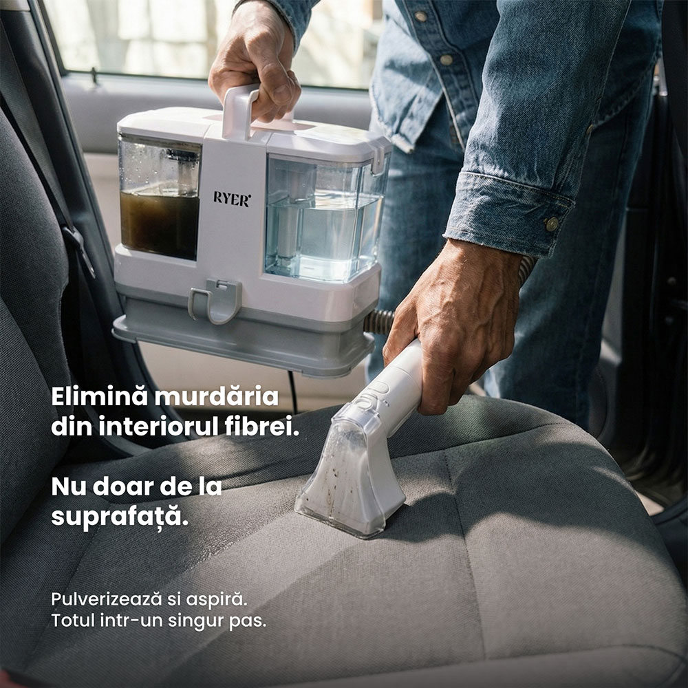 Aspirator cu spalare RYER Spot Cleaner Compact, 0.8l, 330W, alb