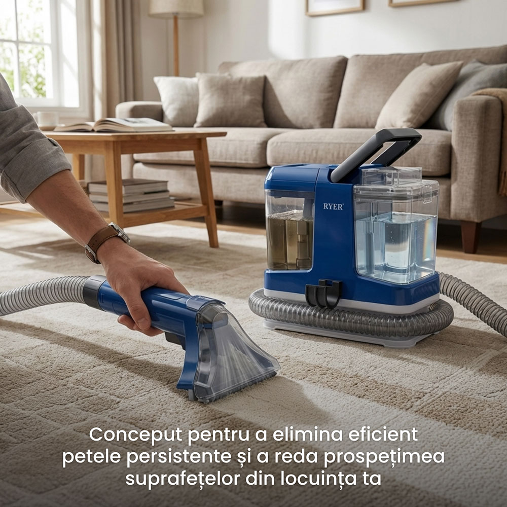 Aspirator cu spalare RYER Spot Cleaner Plus, 1.3l, 600W, gri
