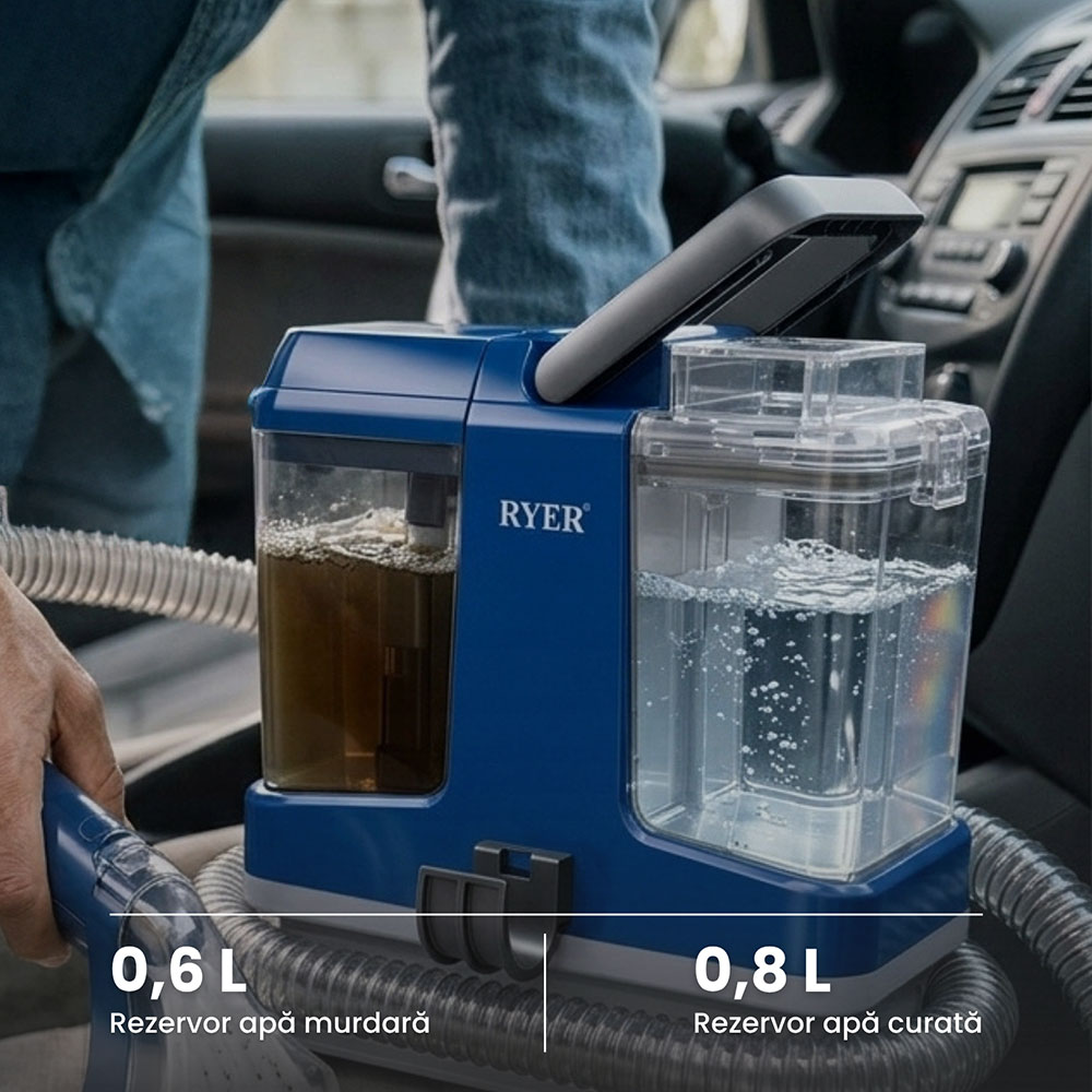 Aspirator cu spalare RYER Spot Cleaner Plus, 1.3l, 600W, gri