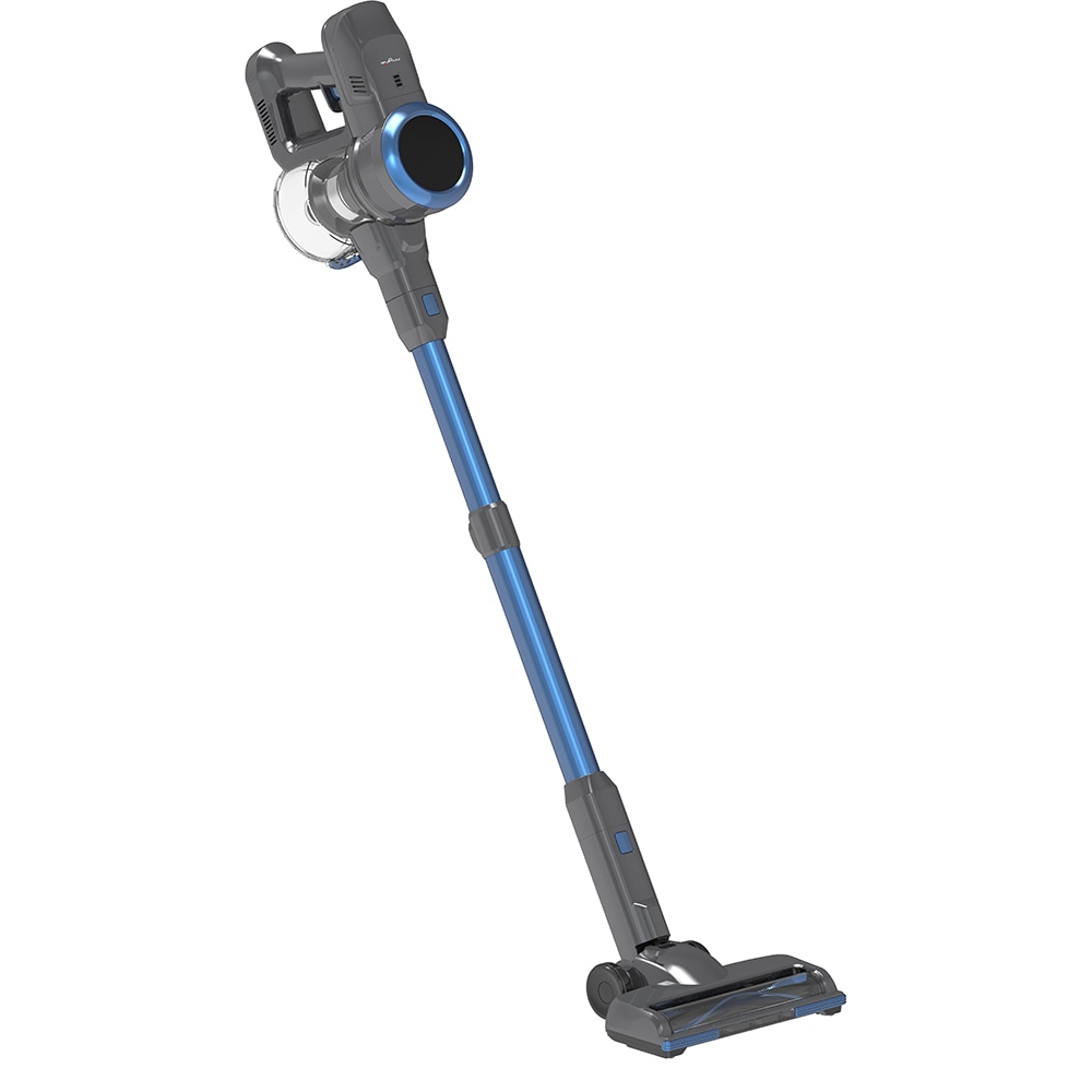 Aspirator vertical MYRIA MY4572, 0.7l, 25.9V, autonomie max 40 min, 2 acumulatori, albastru-gri inchis