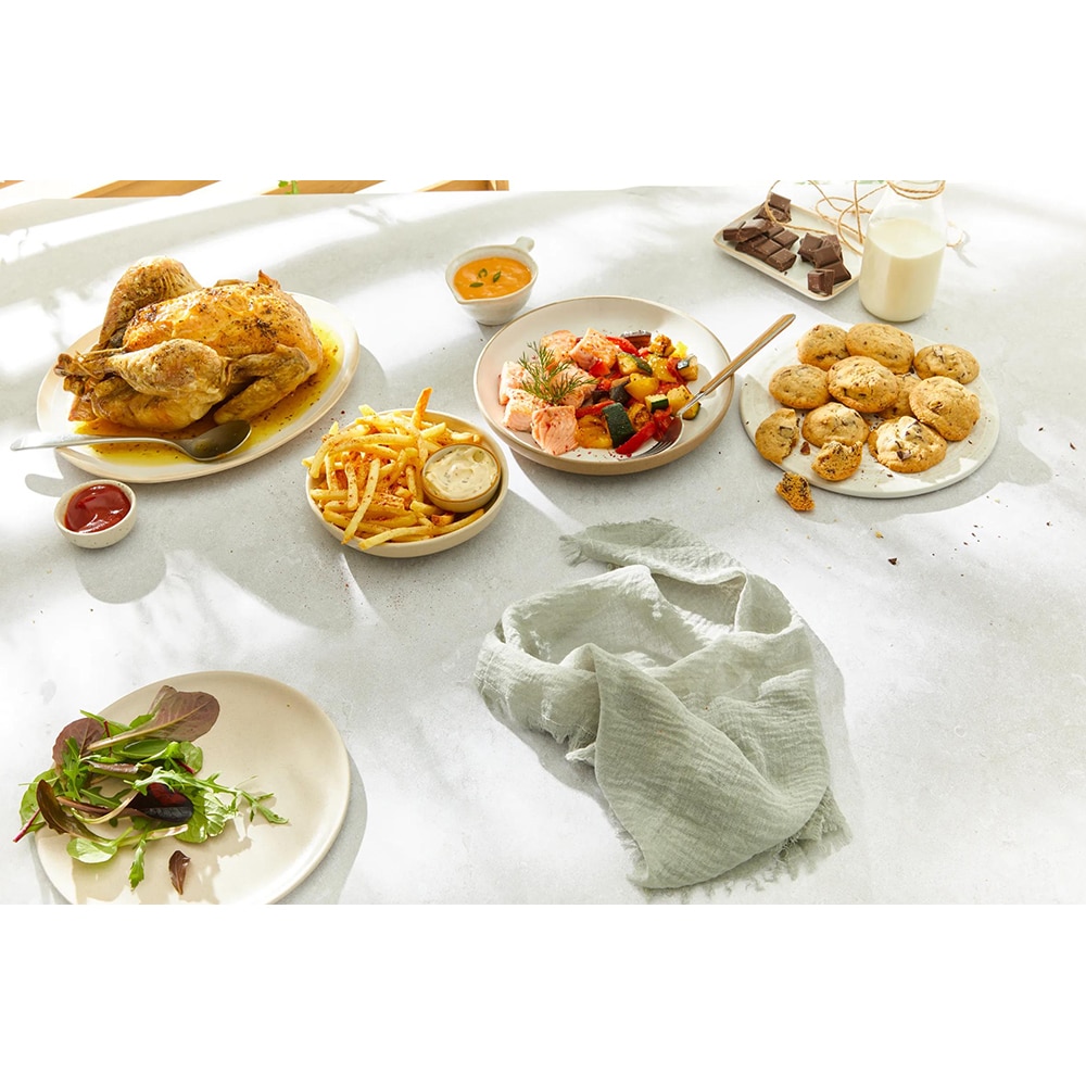 Friteuza cu aer cald TEFAL Easy Fry Mega Compact EY866HE1, 1.5kg, 7.5l, 2020W, negru