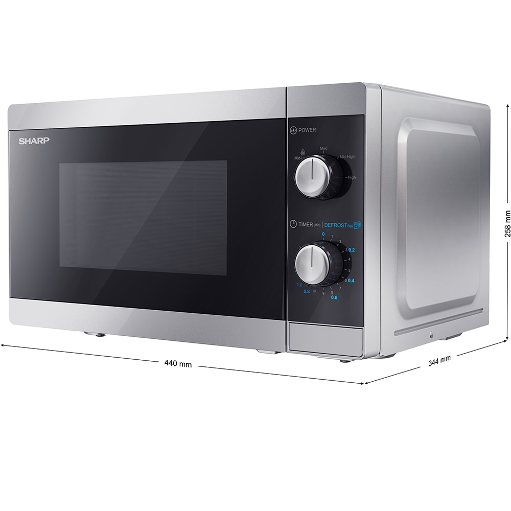 Cuptor microunde SHARP YC-MS01E-S, 20l, 800W, argintiu