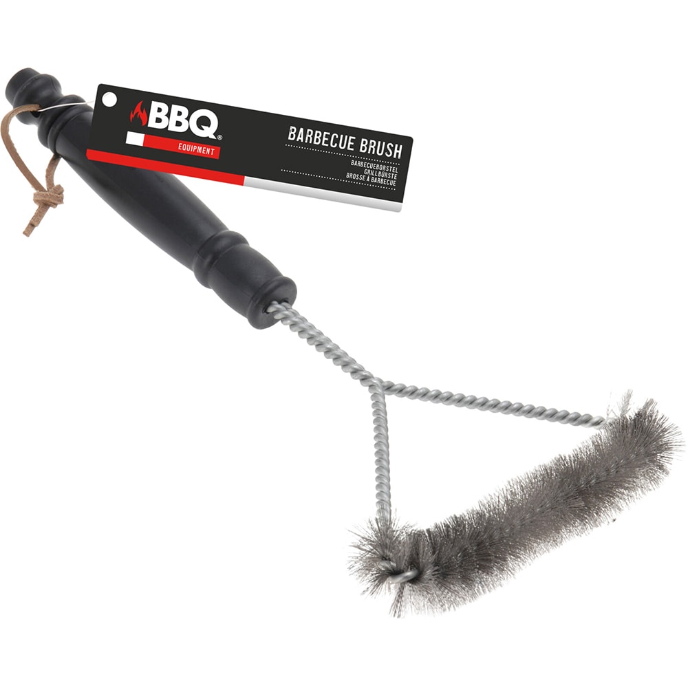 Perie pentru gratar BBQ, metal, 30 cm, negru