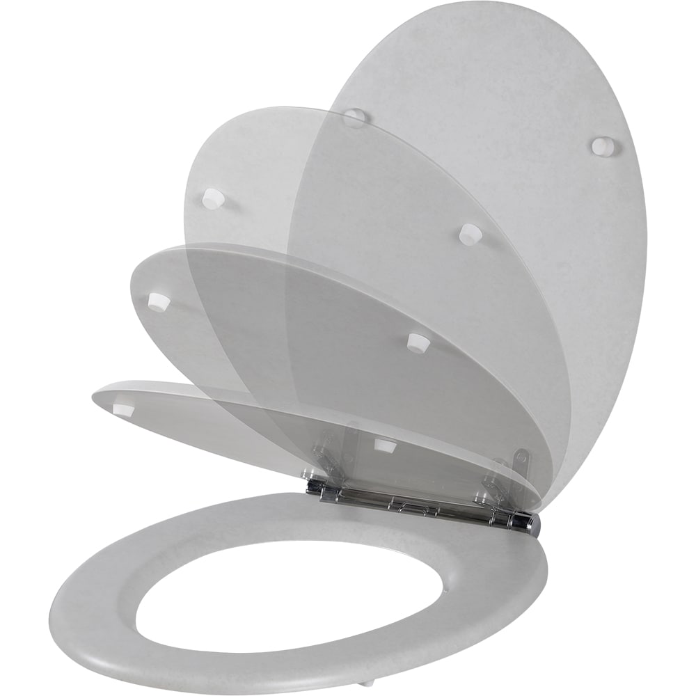 Capac WC GOODHOME Pilica YMD328UK10, inchidere lenta, duroplast, alb