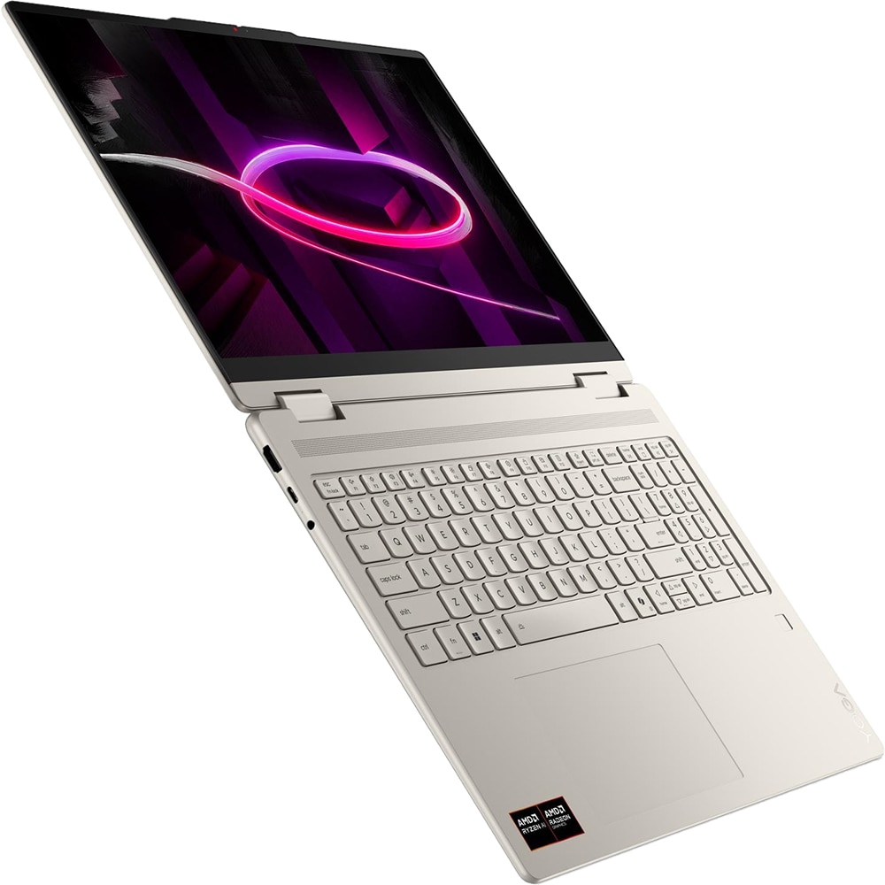 Laptop 2 in 1 LENOVO Yoga 7 16AGP11, AMD Ryzen AI 7 445 pana la 4.6GHz, 16" WUXGA Touch, 24GB, SSD 1TB, AMD Radeon 840M Graphics, Free Dos, Seashell