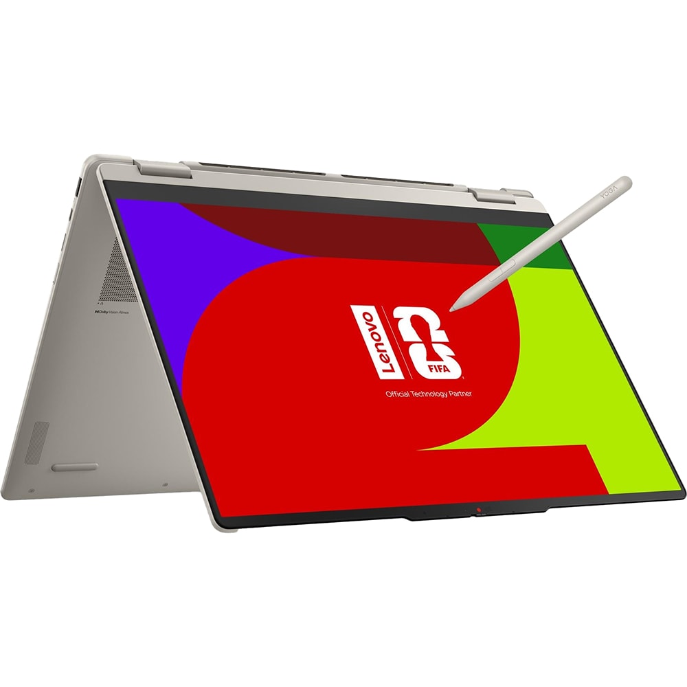 Laptop 2 in 1 LENOVO Yoga 7 16AGP11, AMD Ryzen AI 7 445 pana la 4.6GHz, 16" WUXGA Touch, 24GB, SSD 1TB, AMD Radeon 840M Graphics, Free Dos, Seashell