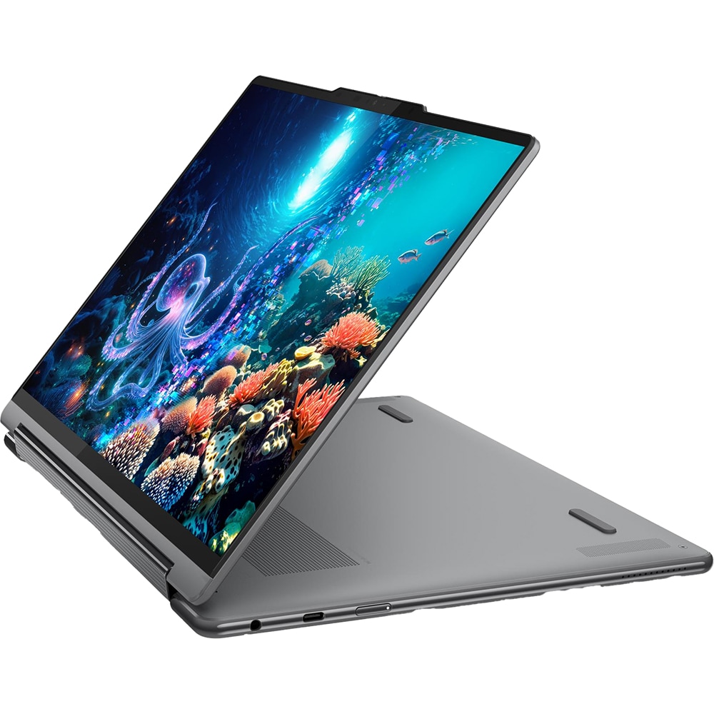 Laptop 2 in 1 LENOVO Yoga 9 14ILL10, Intel Core Ultra 7 258V pana la 4.8GHz, 14" 2.8K Touch, 32GB, 1TB, Intel Arc 140V graphics, Windows 11 Home, Luna Grey