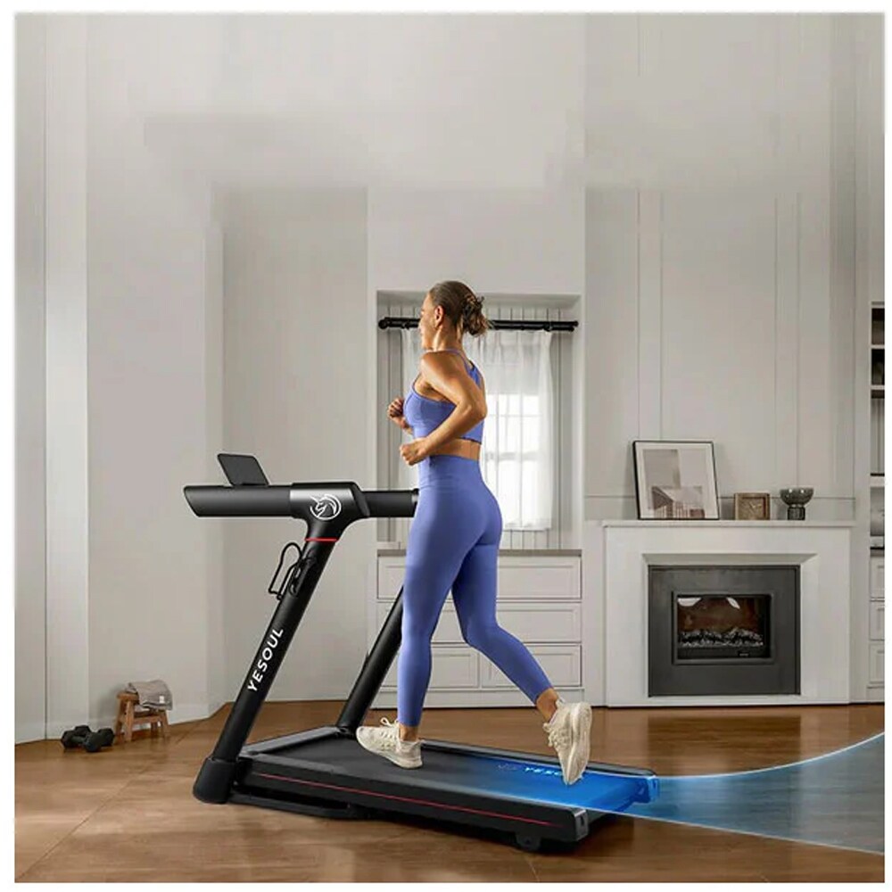 Banda de alergat YESOUL T3, viteza maxima 14km/h, greutate suportata 136kg, negru