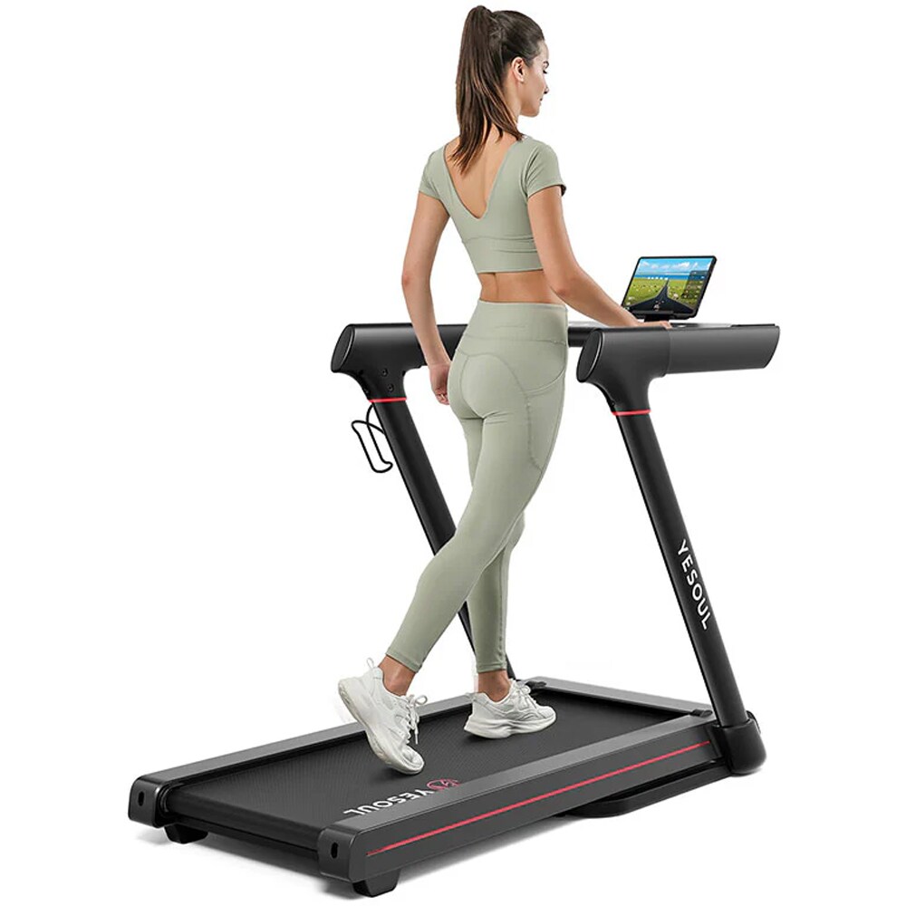 Banda de alergat YESOUL T3, viteza maxima 14km/h, greutate suportata 136kg, negru