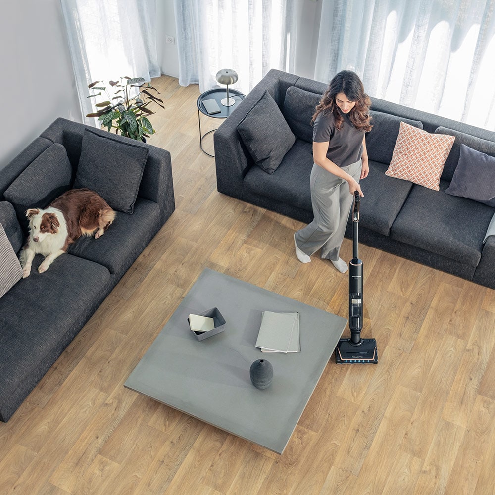 Aspirator vertical cu spalare ROWENTA X-Clean 7 GZ5736E0, 0.5l, 29.6V, autonomie max 50 min, negru