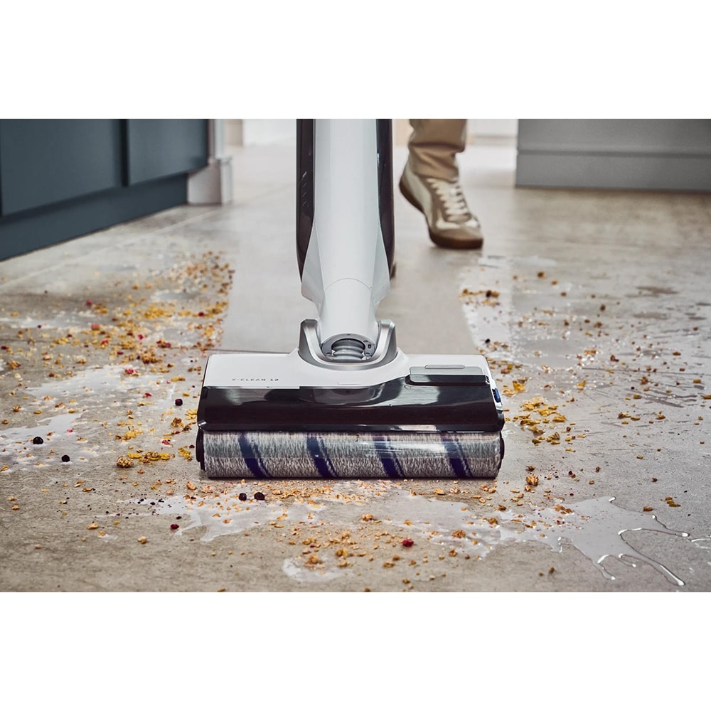 Aspirator vertical cu spalare ROWENTA X-Clean 12 GZ7257E0 GZ7257E0, 0.79l, 21.6V, autonomie max 60 min, alb