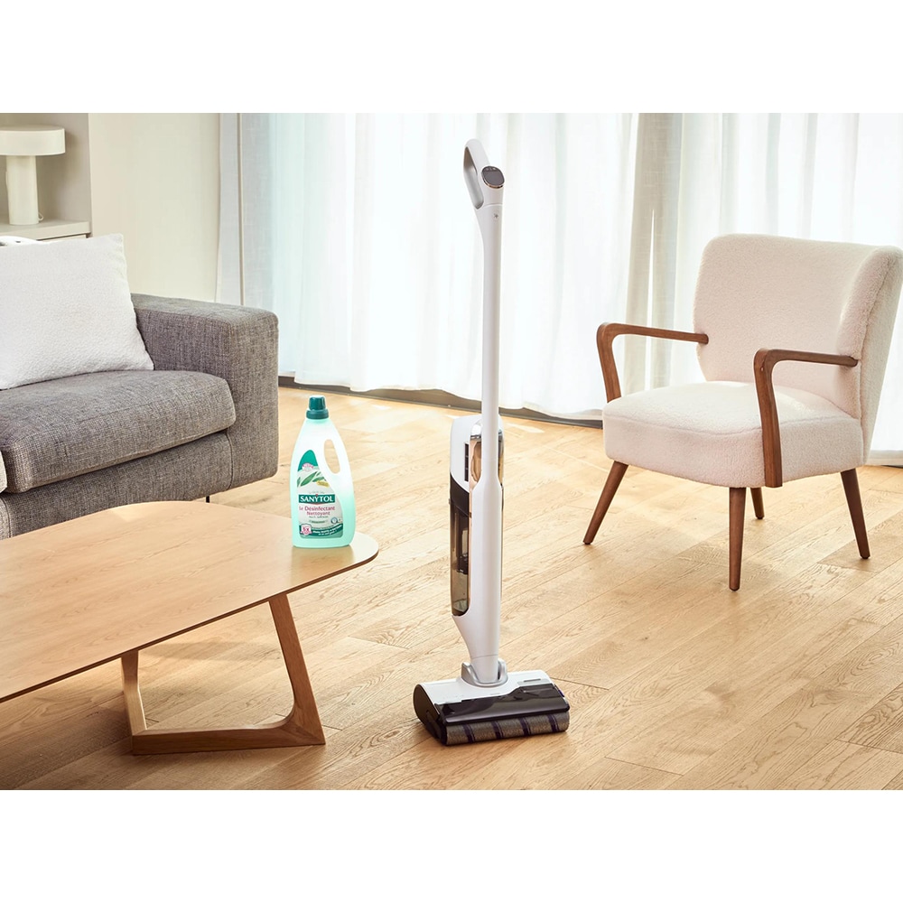 Aspirator vertical cu spalare ROWENTA X-Clean 12 GZ7257E0 GZ7257E0, 0.79l, 21.6V, autonomie max 60 min, alb