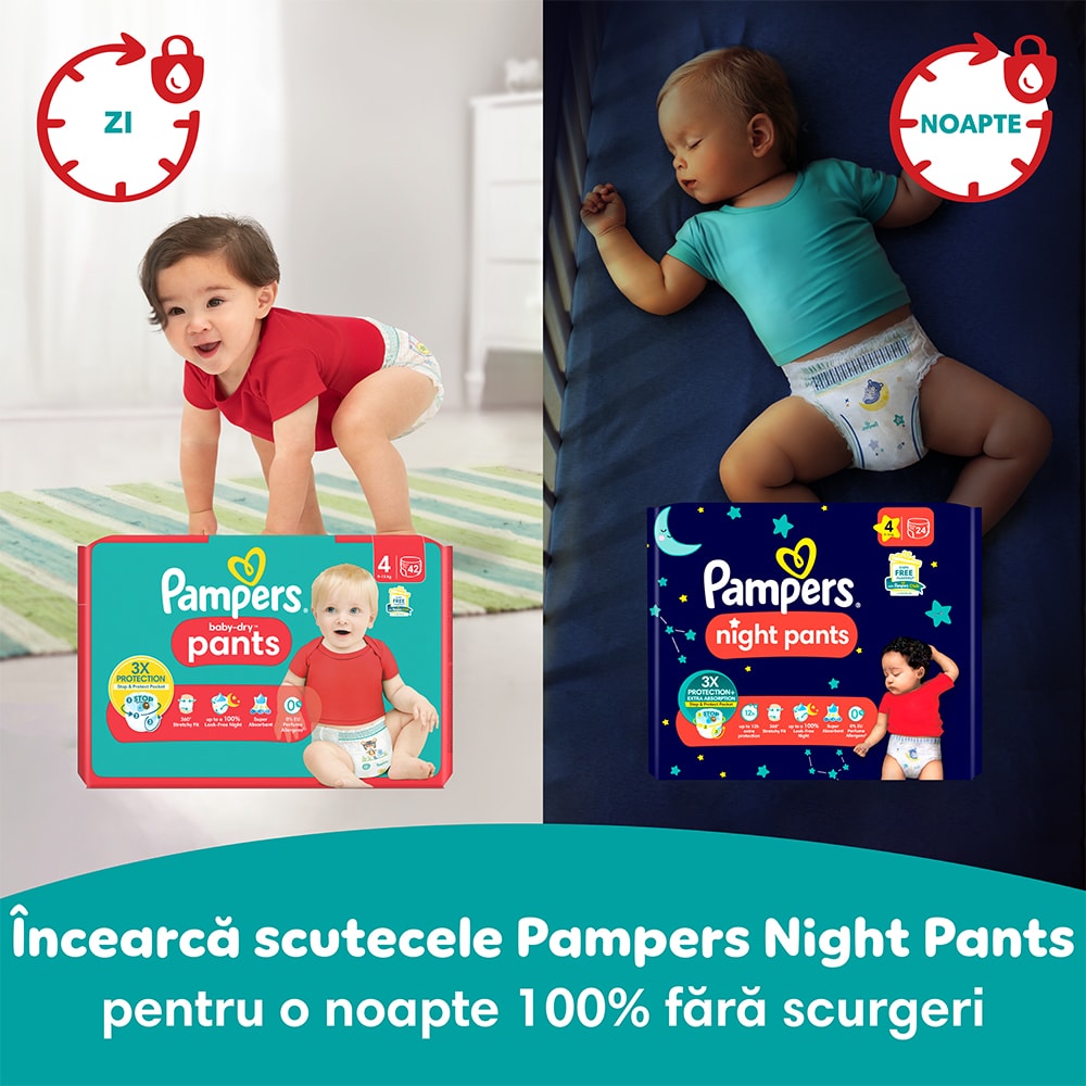 Scutece chilotel PAMPERS Pants Jumbo Pack nr 7, Unisex, 17 kg+, 38 buc