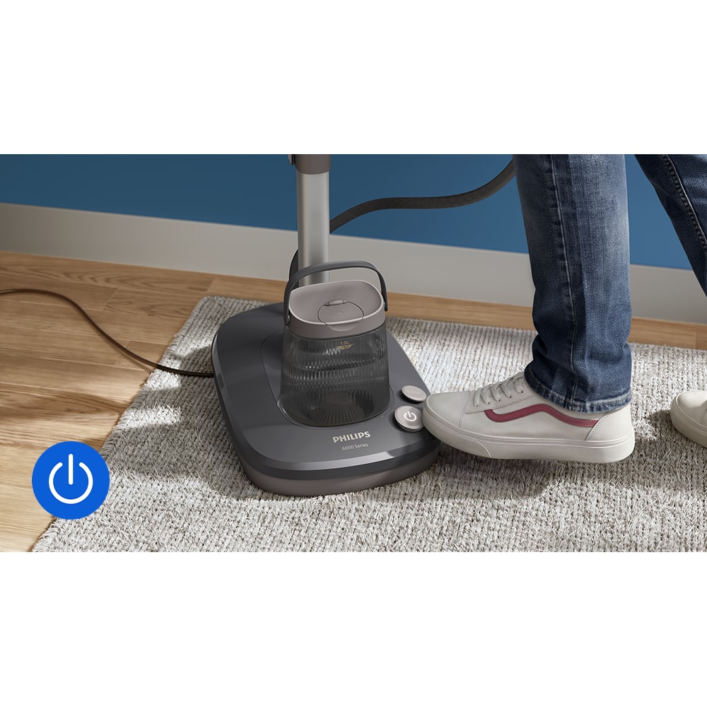 Aparat de calcat vertical PHILIPS All in One AIS6030/80, 1800W, 150g/min, 1.5l, gri